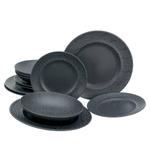 Обеденный сервиз рондо Creatable, черный - фото