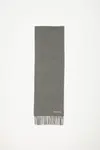 Шерстяной шарф с бахромой - скинни Acne Studios, Grey Melange - фото