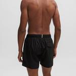 Плавательные шорты с логотипом HUGO BOSS, черные - фото 4