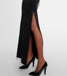 Расшитое макси-платье Galvan, Black - фото 6