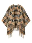 Кейп в клетку BURBERRY, нейтральный - фото