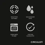 Набор сковородок Circulon Clad SteelShield с антипригарным покрытием, 4 предмета, серебряный - фото 7