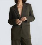 Пиджак Kate Jacquard Lizard в оливковом цвете ICHI - фото