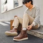 Ботинки мужские Weishibangwei, коричневый - фото 3