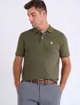 Футболка поло U.S. Polo Assn Solid Pique Small Logo, темно-зеленый - фото