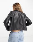 Куртка Asos Design Ultimate Faux Leather Biker, черный - фото 2