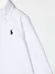 Рубашка с вышитым логотипом POLO RALPH LAUREN KIDS, белый - фото 3