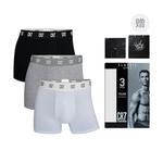 CR7 CRISTIANO RONALDO Трусы Men's 3 Pack Black/White/Heather Gray - фото 8