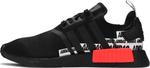 Кроссовки Adidas NMD_R1 'Wordmark Heel Stripe - Black Solar Red', черный - фото 4