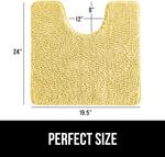 Коврик для ванной Gorilla Grip с овальным контуром, 61х49 см, желтый - фото 2