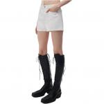 Шорты джинсовые с логотипом Alexander Wang, белый - фото 6