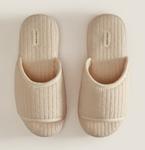 Тапочки Zara Home Open Terry, бежевый - фото 3