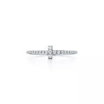 Кольцо Tiffany & Co. Diamond Wire Band, белое золото - фото