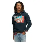 Худи Superdry Travel Postcard Graphic, синий - фото