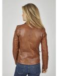 Кожаная куртка 7eleven Mila, коньячный - фото 3