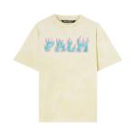 Футболка Palm Angels Flames Tee 'White/Purple', белый - фото