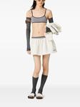 Miu Miu юбка мини из джерси, белый - фото 2