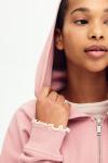 Толстовка H&M Drawstring Zip-Through, светло-розовый - фото 3