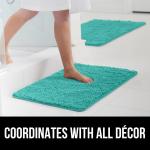 Коврик для ванной Gorilla Grip, 61х44 см, бирюзовый - фото 6