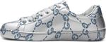 Кроссовки Gucci Ace Low GG Monogram, серебряный - фото 4