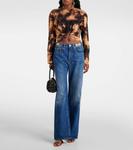 Футболка из хлопкового джерси с эффектом тай-дай Rabanne, черный - фото 2