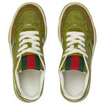 GUCCI Женские кроссовки Re Web 'GG Canvas Dark Green' - фото 5