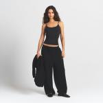 Топ SKIMS Cotton Jersey Scoop Neck Cami, черный - фото 2