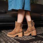 Женские замшевые ботинки Antelope Indira, Cognac - фото 6