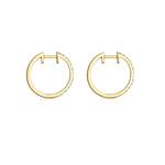 Серьги-кольца Tous Les Classiques Short With Diamonds, золото, 12.5 мм - фото 2