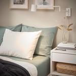 Простыня натяжная Ikea Dvala, 80x200 см, серо-зеленый - фото 5