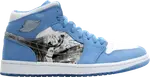 Кроссовки Air Jordan 1 Retro Alpha White University Blue, белый - фото