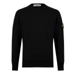Джемпер Stone Island Men's Logo Lightweight Cotton Fleece, черный - фото