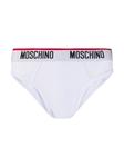 Moschino трусы-брифы с логотипом, белый - фото 2
