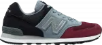 Кроссовки New Balance 574 'Burgundy Black Grey', серый - фото