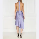 Атласное платье Elisabetta Franchi, фиолетовый - фото 2