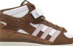 Кроссовки Adidas Forum Mid высокие, белый/коричневый - фото 2