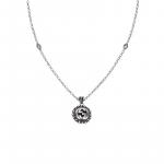 GUCCI Серебряное ожерелье с подвеской Interlocking G - фото 3