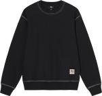 Толстовка Stussy Contrast Stitch Label Crew 'Black', черный - фото