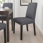 Стул BERGMUND IKEA, цвет black/gunnared medium grey - фото 4