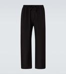 Широкие брюки из шелка Saman Amel, черный - фото