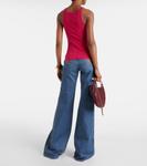 Майка из хлопкового джерси в рубчик Re/Done, Dragon Fruit - фото 3