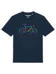 Футболка Велосипед ночью темно-синего цвета wat? Apparel - фото 2