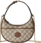 Сумка Gucci Half Moon Shaped, бежевый/коричневый - фото 2