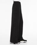 Брюки Oysho Soft Touch Modal Wide-leg With Buttons, черный - фото 4