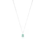Колье Tous New Color With Amazonite, серебро - фото