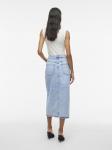 Юбка до колена Vila, светло-синий деним - фото 4