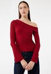 Топ Koton Long sleeved top, Dark Red - фото 2