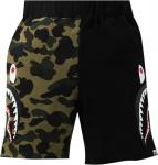 Шорты BAPE 1st Camo Half Side Shark Sweat Shorts 'Green', зеленый - фото 2