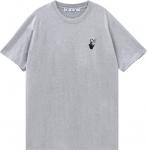 Футболка Off-White Marker Slim Tee 'Grey/Red', серый - фото