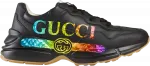 Кроссовки Gucci Rhyton Iridescent Logo, черный - фото 2